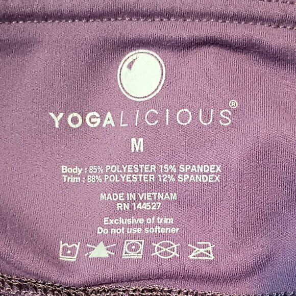 EUC ~ Yogalicious' Violet Colored Ultra Soft Lightweight Leggings (Size:  Med.) - Picture 5 of 5